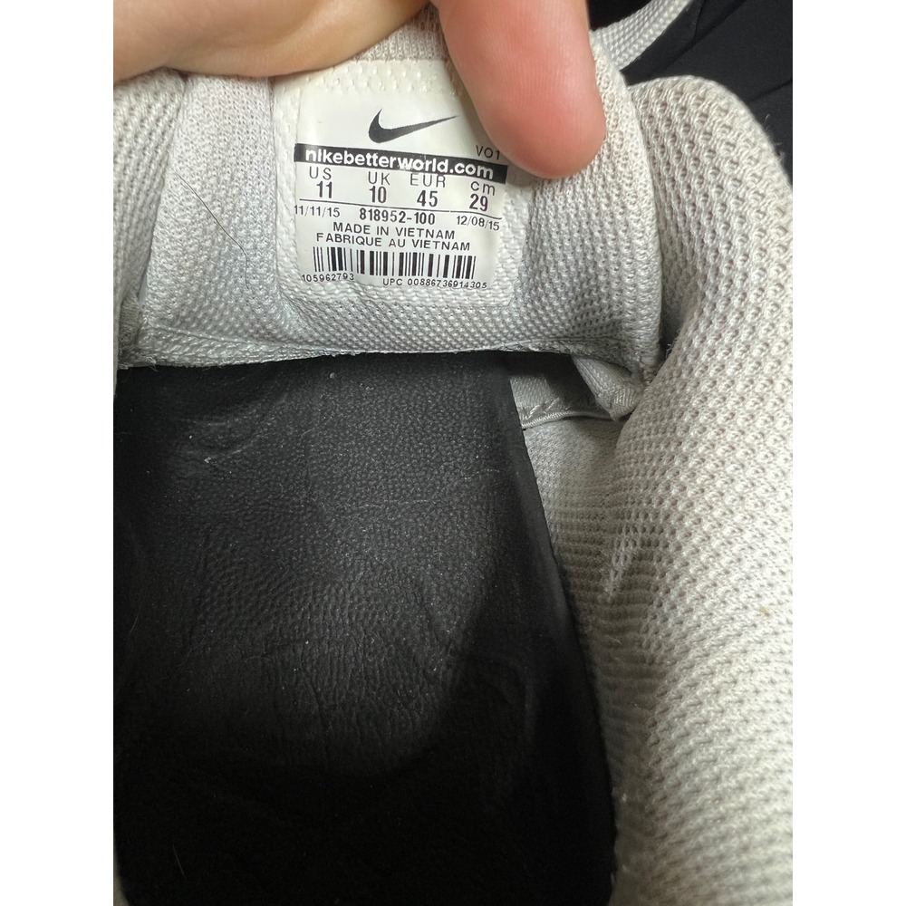 Nike Kobe Mentality 2 Wolf Grey Black Basketball Shoes 818952-100 Mens 11 - Picture 6 of 7